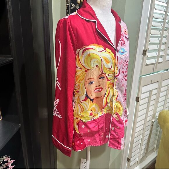 Dolly Parton Quote Print Pajama Set Size Small and Medium NWOT - Picture 3 of 11